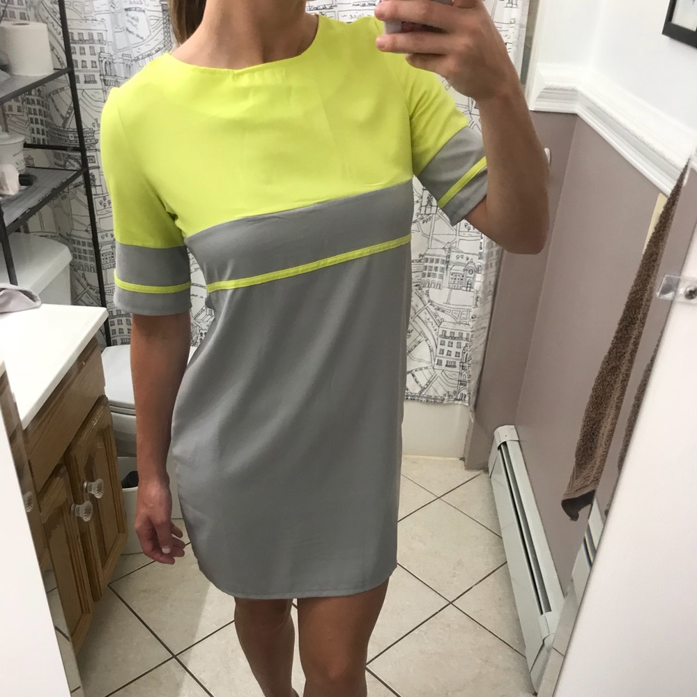 Electric yellow/green dress